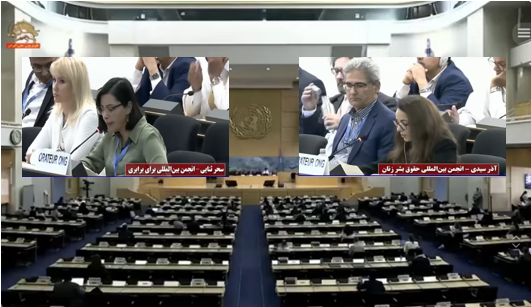   سخنرانی نمایندگان انجمن های زنان ایرانی در شصت و سومین اجلاس شورای حقوق بشر در ژنو